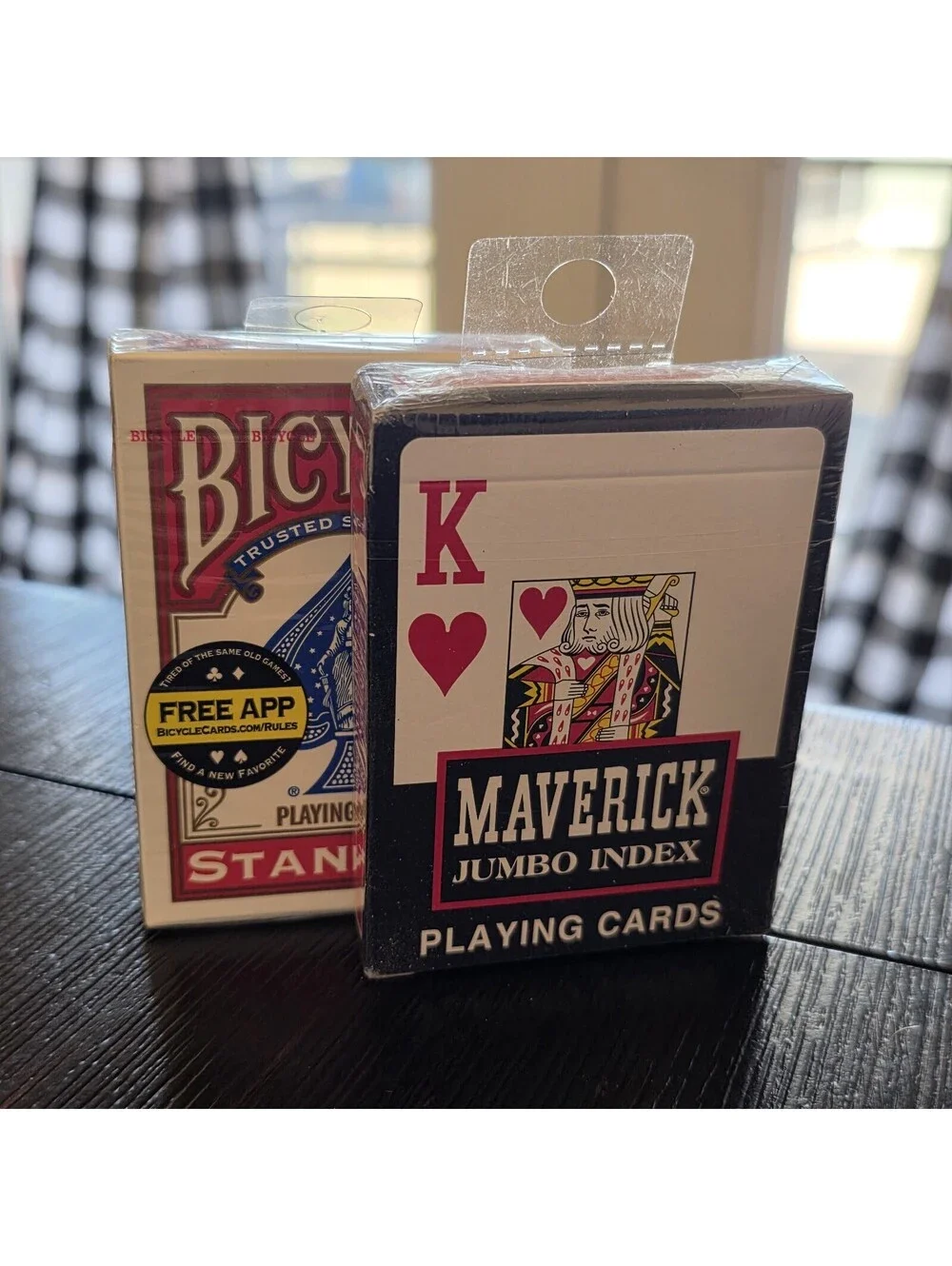 Bicycle Maverick Playing Cards Lot Of 2 Sealed Standard Jumbo Index Red Blue New